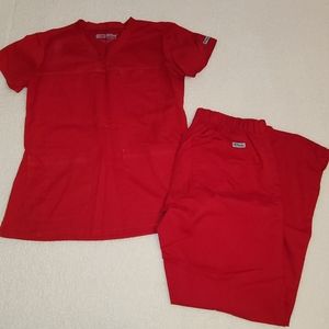 Grey's Anatomy by Barco Women's scrubs set Red size small